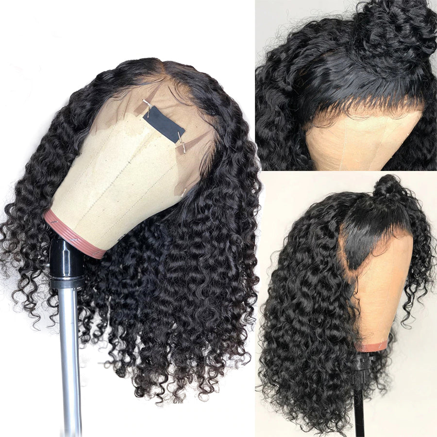 Quantity Limited! Flash Sale 13x4 Frontal Wigs Short Curly Human Hair Bob Wigs (w693)