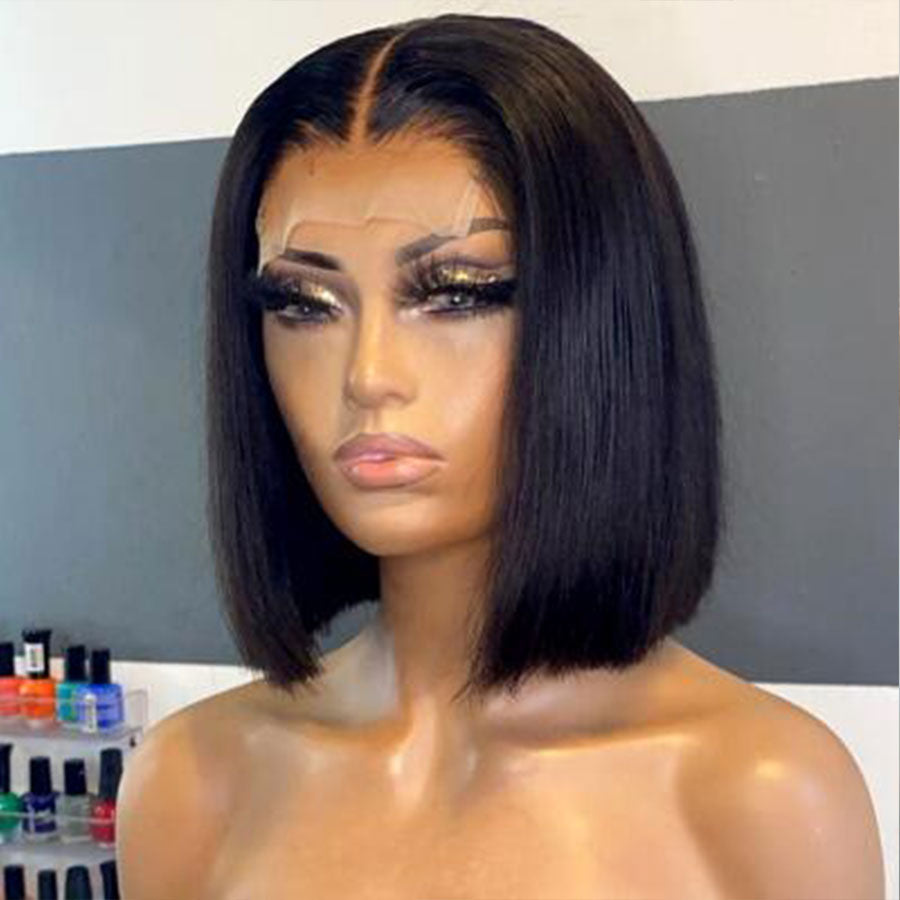 Quantity Limited! Flash Sale 13x4 Frontal Wigs Short Straight Human Hair Bob Wigs (w692)