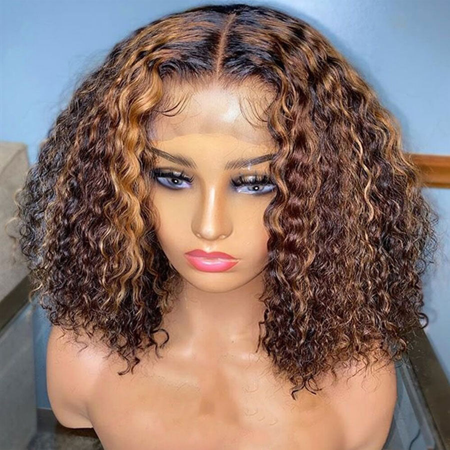 What A Bomb Wig With This Color! 10 Inch-12 Inch Virgin Human Hair 13*4 Frontal Wigs! Buy Now, Pay Later! (w775)