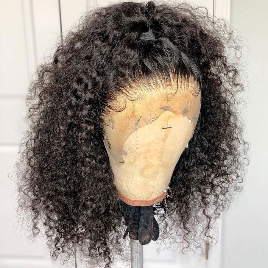 Quantity Limited! Flash Sale 13x4 Frontal Wigs Short Curly Human Hair Bob Wigs (w693)